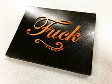 Hand-Painted "Fuck" Wall Art