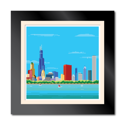 8-bit Chicago Skyline
