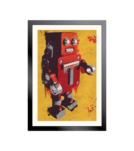 Yellow Toy Robot Poster