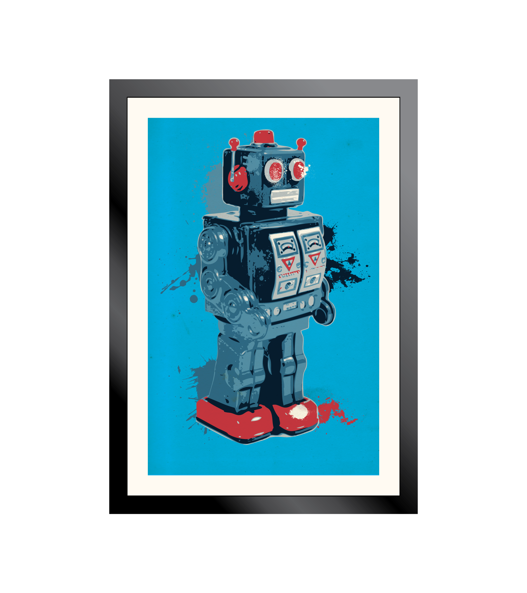 Blue Toy Robot Poster