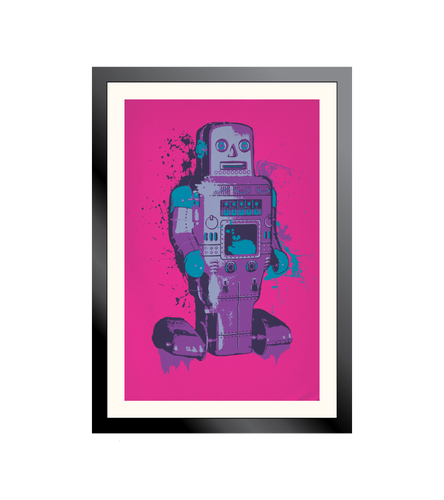 Pink Toy Robot Poster