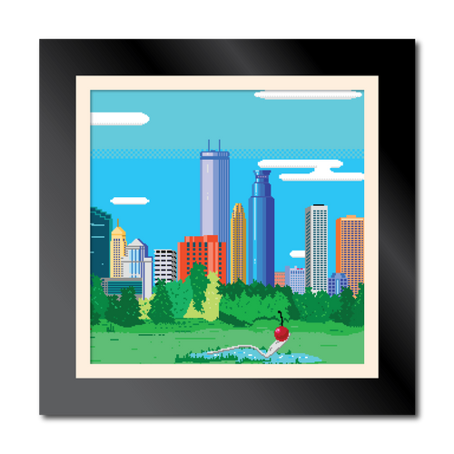 8-bit Minneapolis Skyline