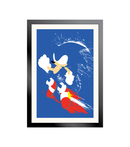 Sonic the Hedgehog Splatter Art Poster